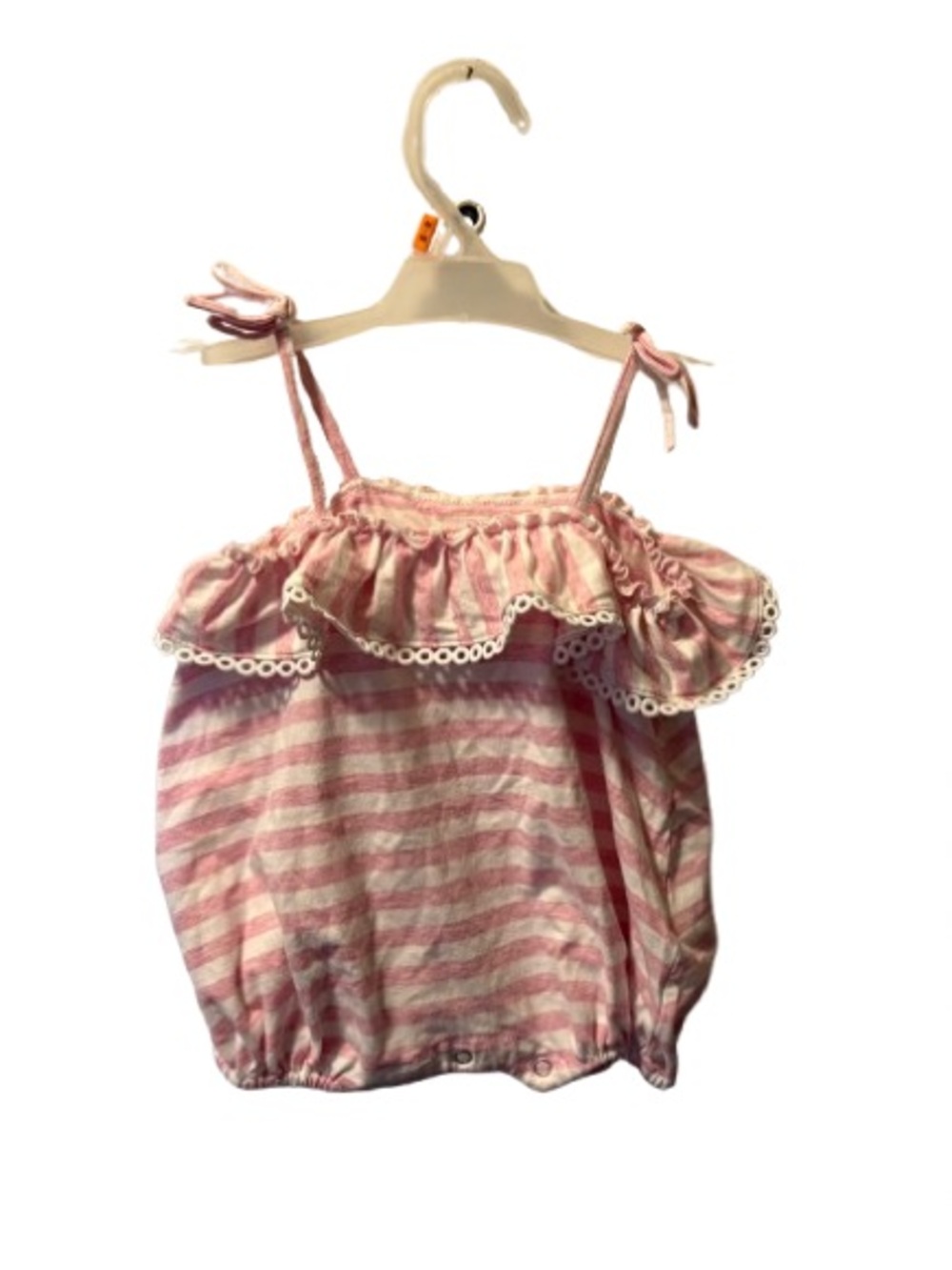 Vignette Pink Striped Baby Romper – 3–6 Months